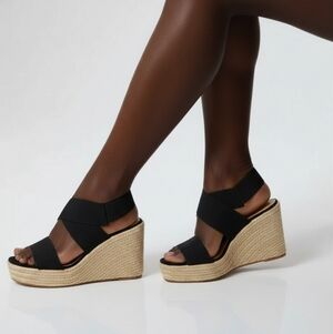 Smash Luna Open Two-Strap Slide Wedge Sandals Drag Sissy Boho Y2K Barbie Sz 13